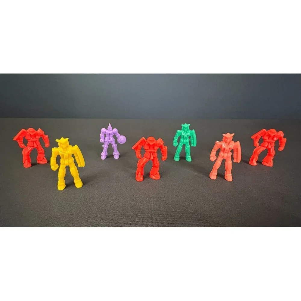Vintage Gundam Keshi Mini Robot Figures Lot Of 7 Vending Machine Toy Miniatures - Picture 1 of 2